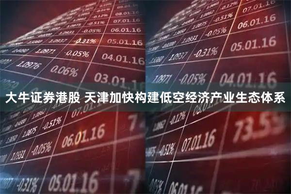 大牛证券港股 天津加快构建低空经济产业生态体系