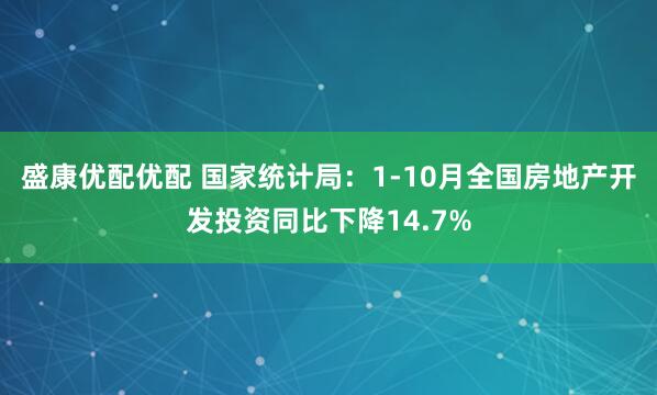 盛康优配优配 国家统计局：1-10月全国房地产开发投资同比下降14.7%