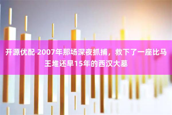 开源优配 2007年那场深夜抓捕，救下了一座比马王堆还早15年的西汉大墓